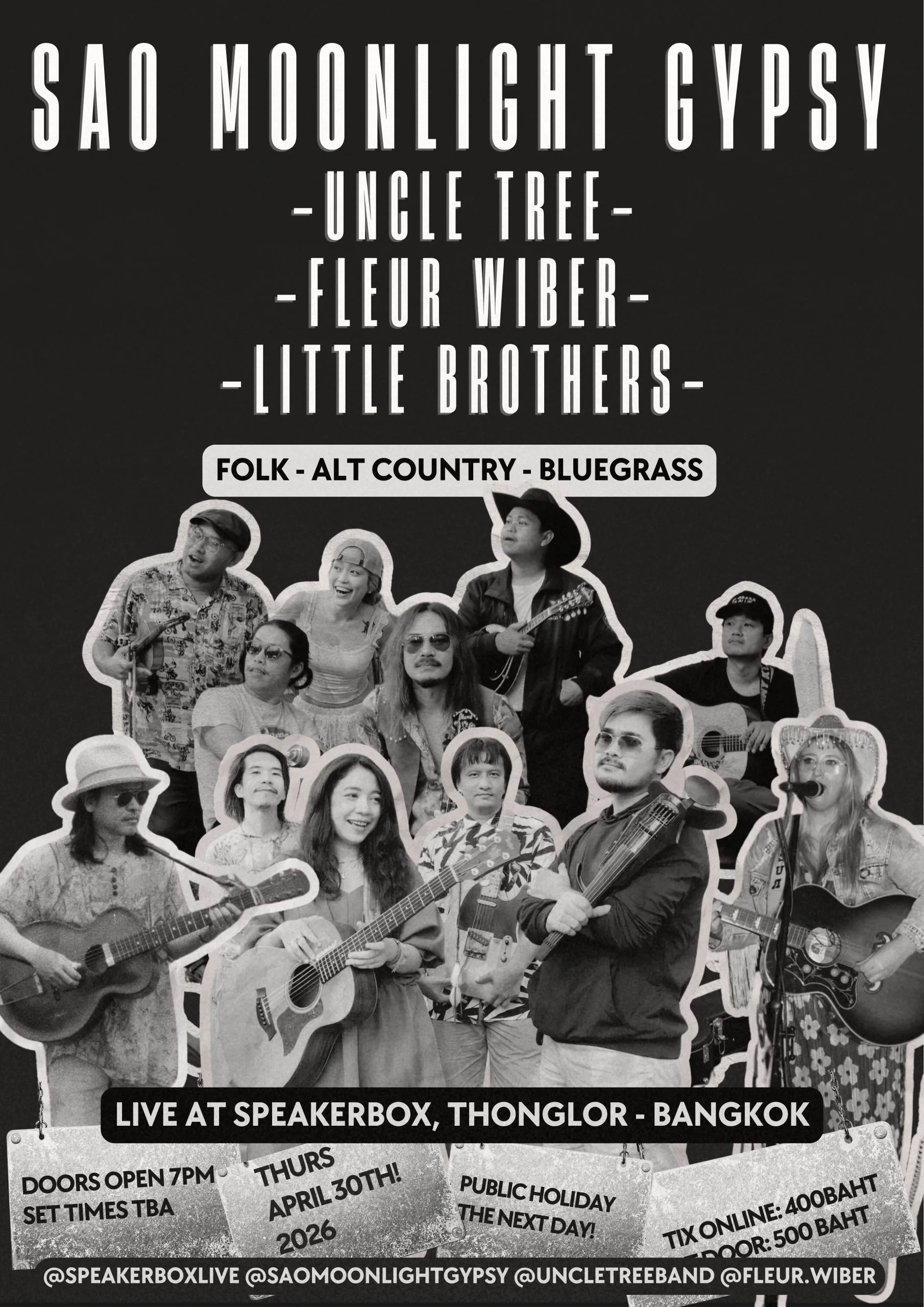 Black White Bold Grunge Music Event Poster (4)