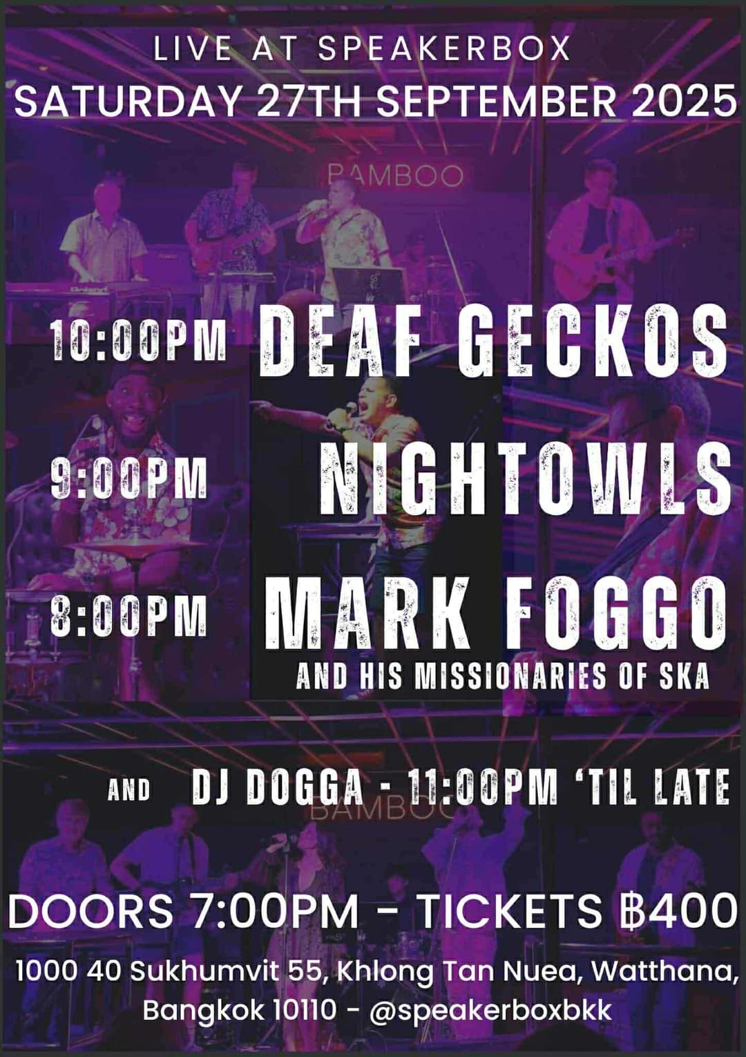 DEAF GECKOS / NIGHTOWLS / MARK FOGGO AND HIS MISSIONARIES OF SKA
