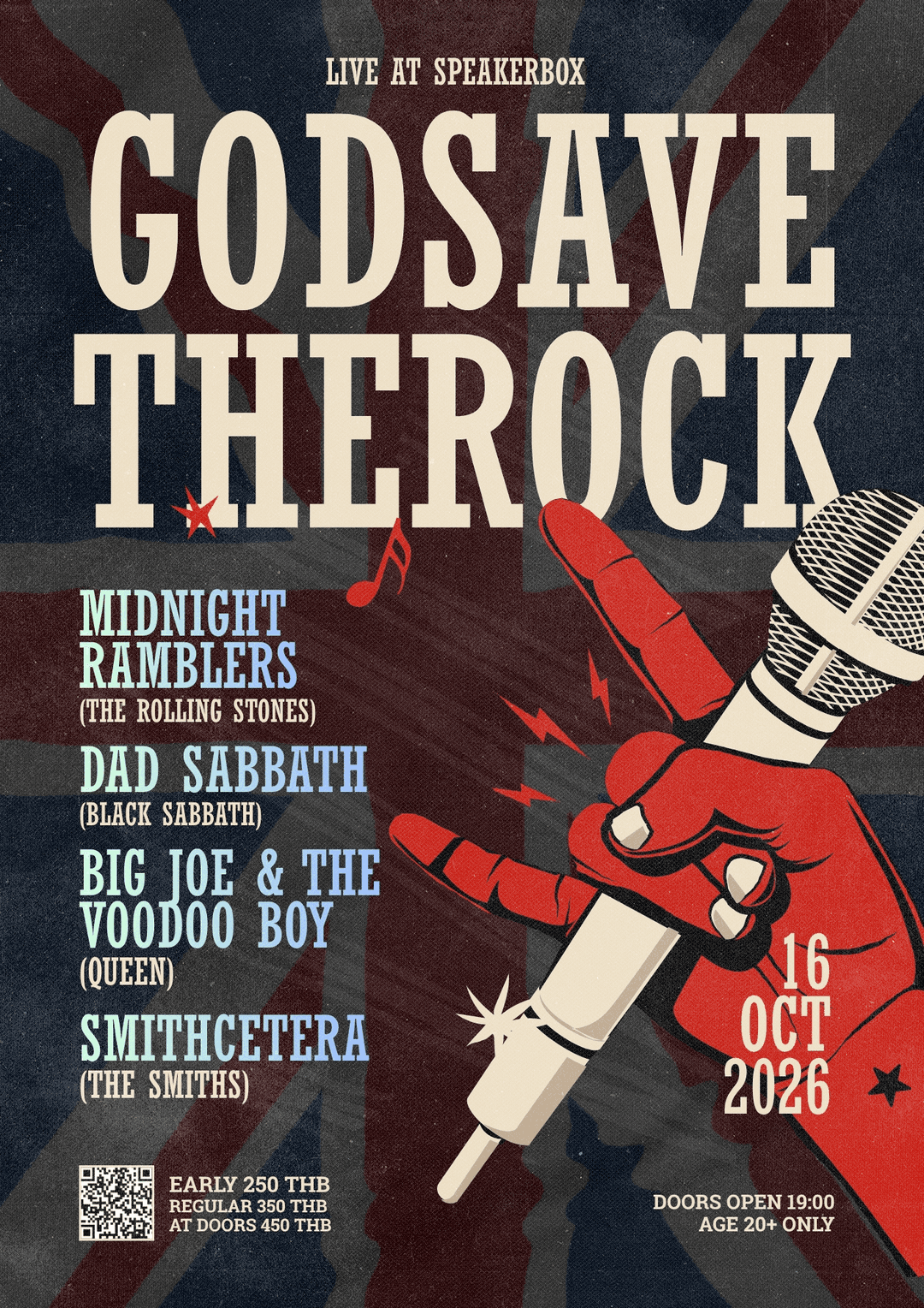 God Save The Rock feat. Midnight Ramblers (The Rolling Stones) / Dad Sabbath (Black Sabbath) / Big Joe & The Voodoo Boy (Queen) / Smithcetera (The Smiths)