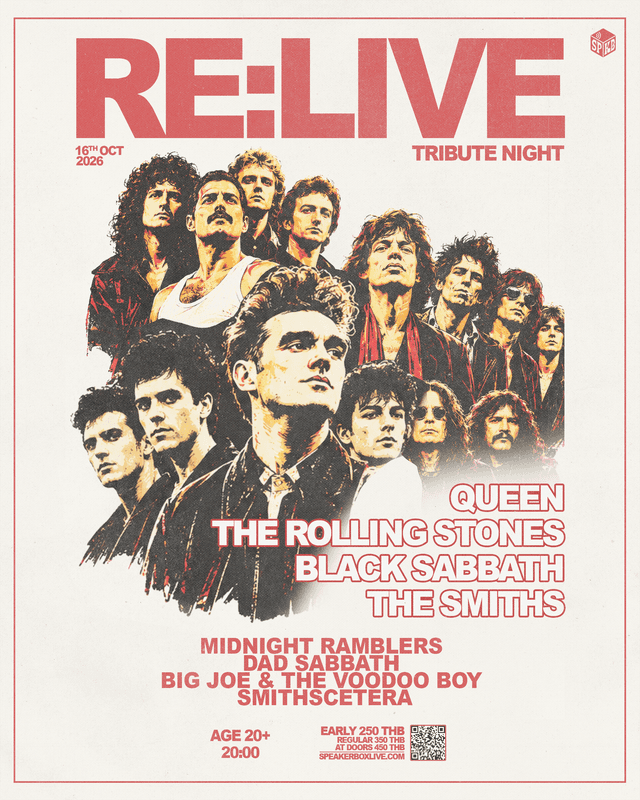 RE:LIVE #01 QUEEN X THE ROLLING STONES X BLACK SABBATH X THE SMITHS feat. Midnight Ramblers (The Rolling Stones) / Dad Sabbath (Black Sabbath) / Big Joe & The Voodoo Boy (Queen) / Smithscetera (The Smiths)