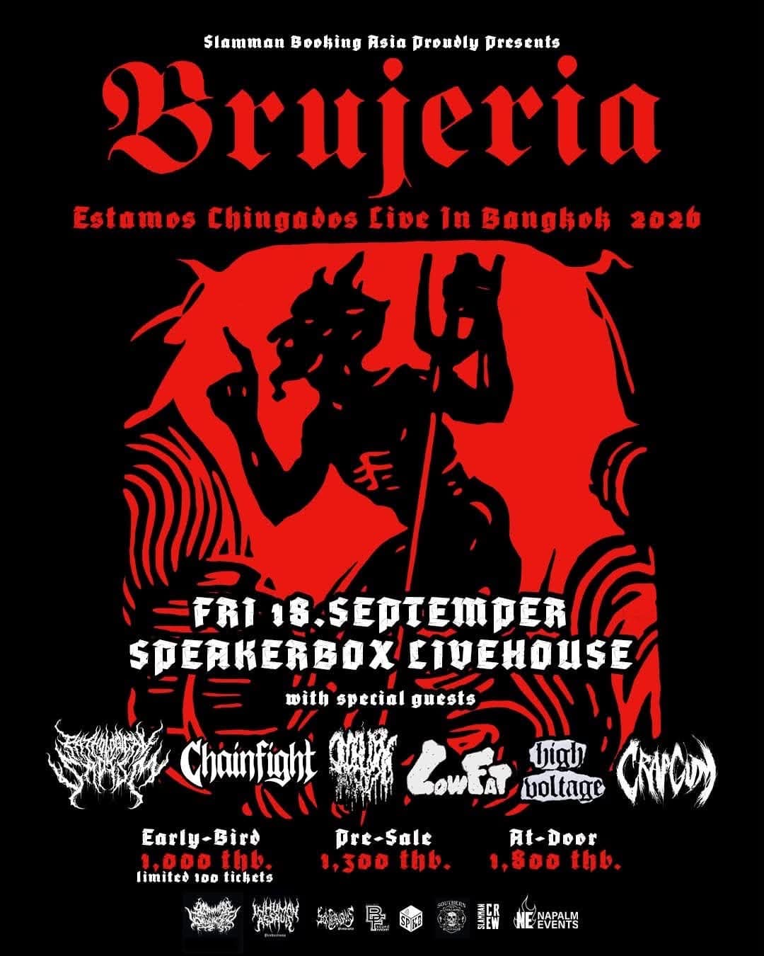 Brujeria Live in Bangkok by Slamman Booking Asia