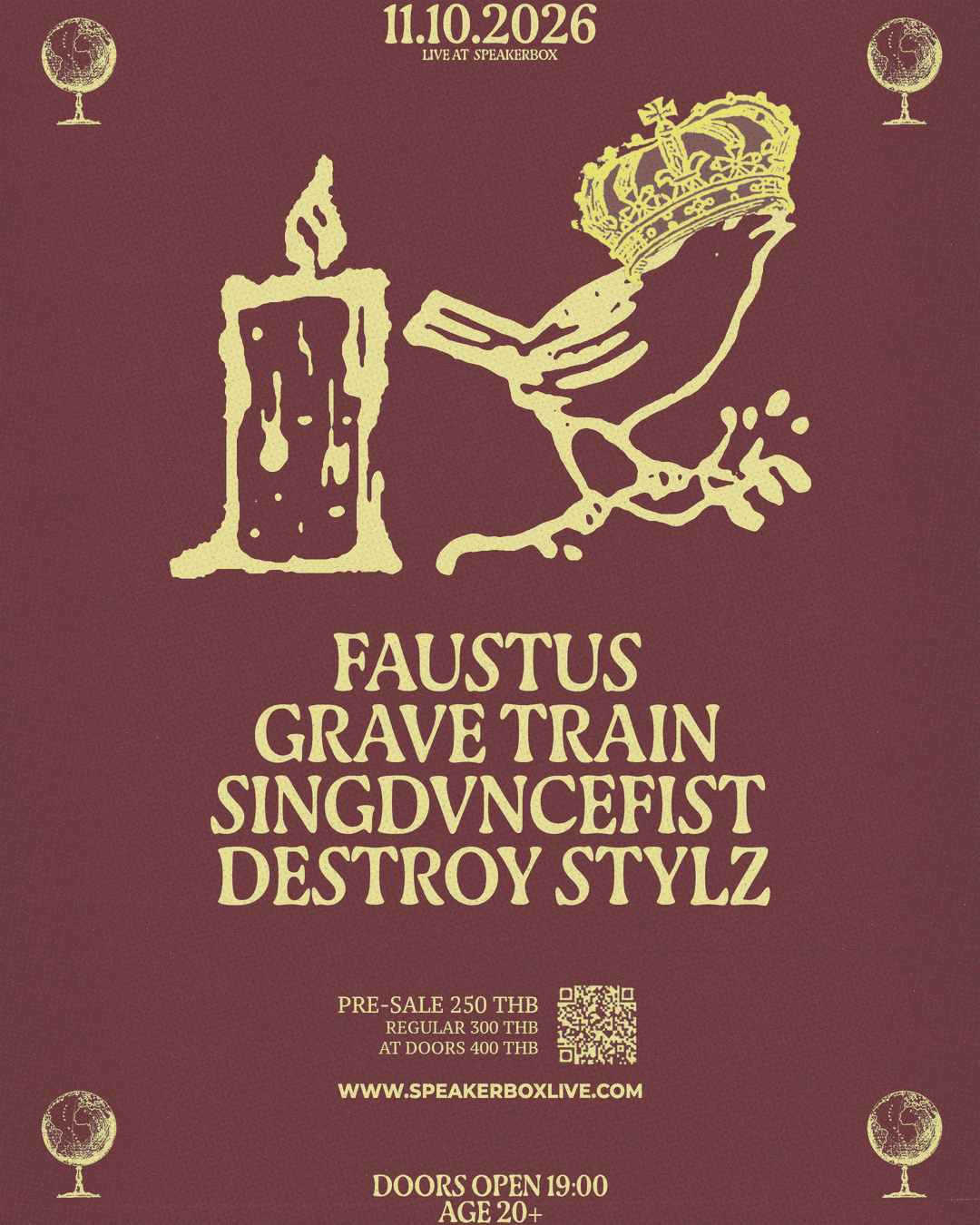 Faustus / Grave Train / SingDvnceFist / Destroy Stylz - Live at Speakerbox