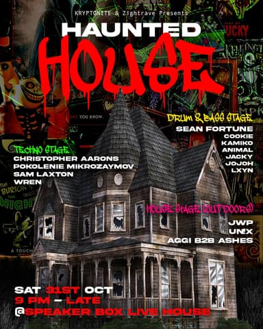 HAUNTED HOUSE: 3 STAGES | TECHNO x DNB x HOUSE