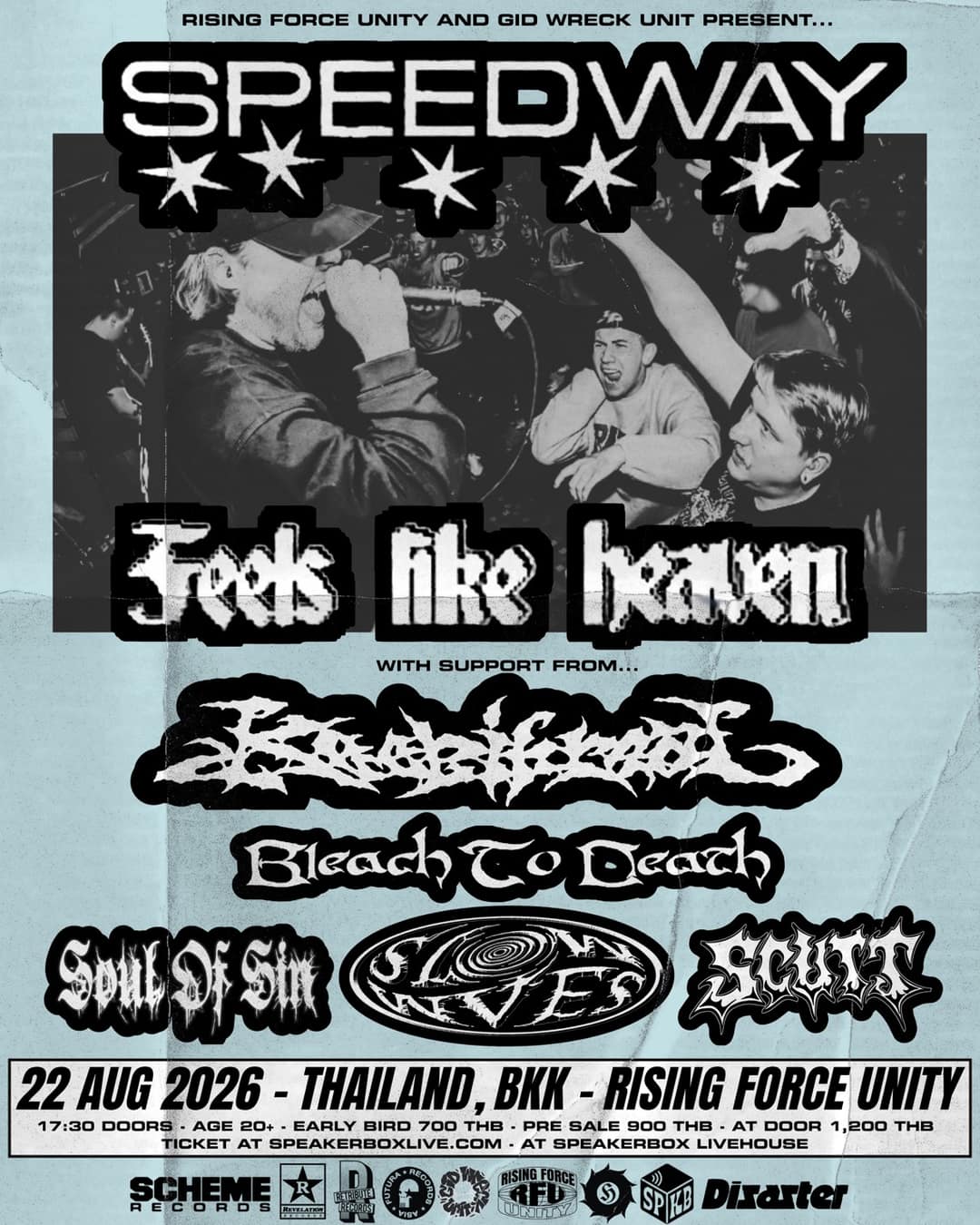 RISING FORCE UNITY AND GID WRECK UNIT PRESENT SPEEDWAY (Revelation Records) & FEELS LIKE HEAVEN (Scheme Records) LIVE IN BANGKOK 2026 🇸🇪🔥