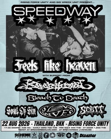 RISING FORCE UNITY AND GID WRECK UNIT PRESENT SPEEDWAY (Revelation Records) & FEELS LIKE HEAVEN (Scheme Records) LIVE IN BANGKOK 2026 🇸🇪🔥