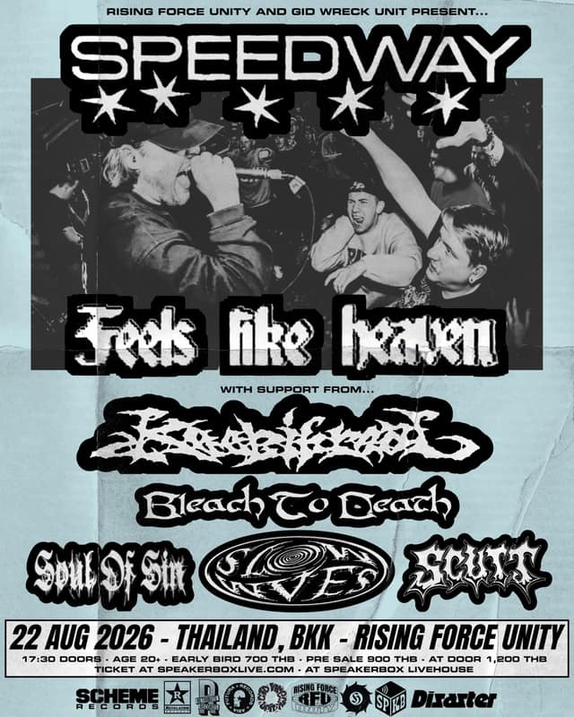 RISING FORCE UNITY AND GID WRECK UNIT PRESENT SPEEDWAY (Revelation Records) & FEELS LIKE HEAVEN (Scheme Records) LIVE IN BANGKOK 2026 🇸🇪🔥